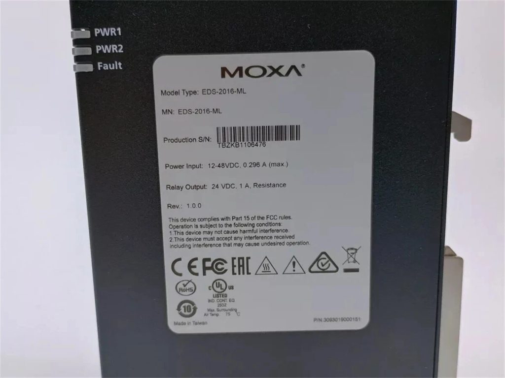 Image of MOXA EDS-2016-ML 16-Port Unmanaged 100 Gigabit Switch