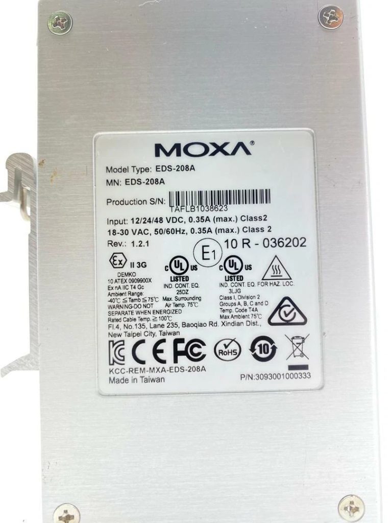 MOXA EDS-208A Unmanaged Ethernet Switch in Bangladesh