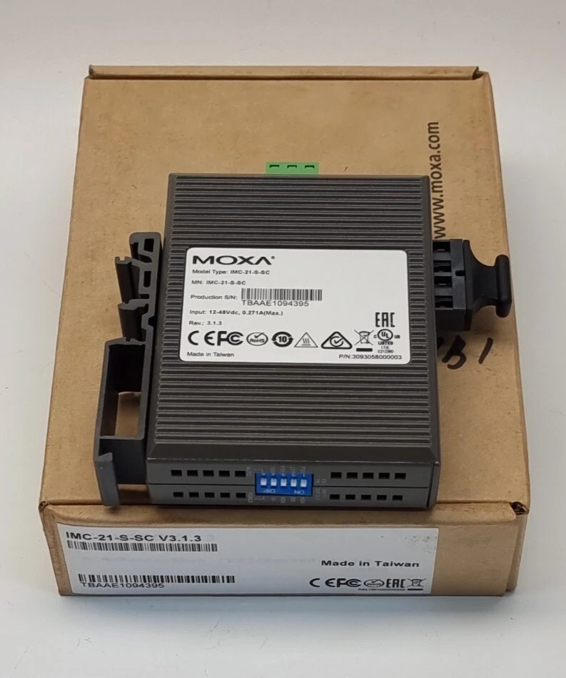 Moxa IMC-21-S-SC Ethernet to Fiber Media Converter